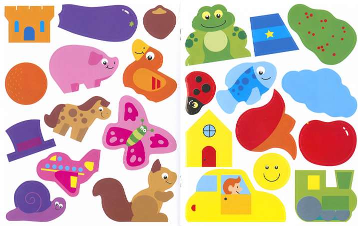 Los colores pegatinas...