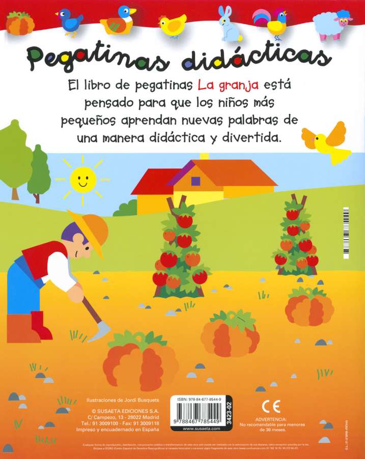 La granja pegatinas didácticas