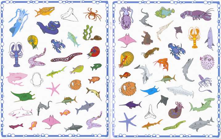 Fondo del mar 250 pegatinas