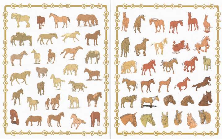 Caballos 250 pegatinas