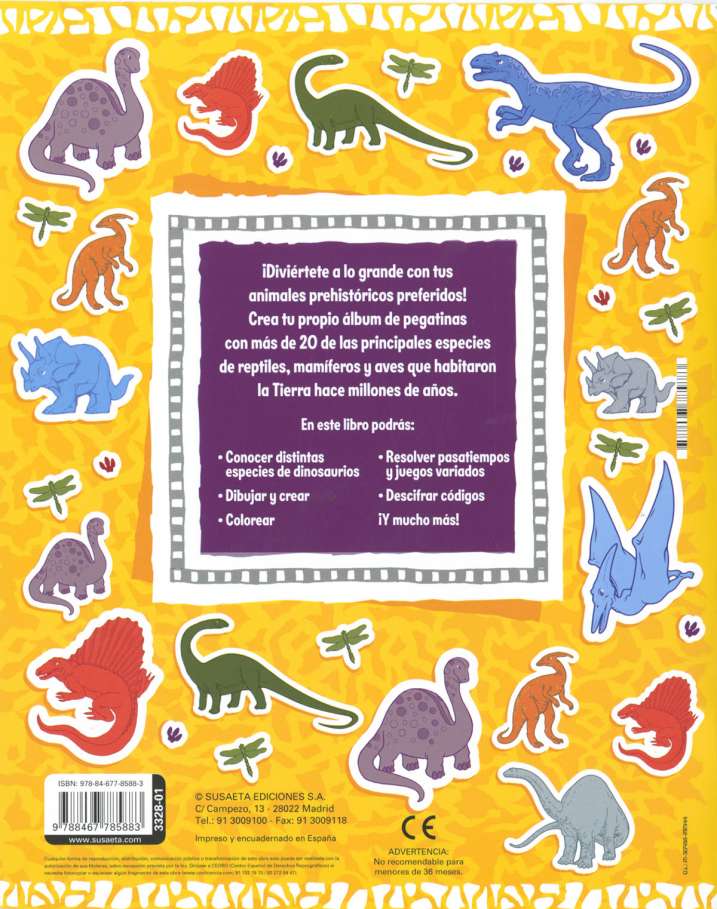 Dinosaurios 250 pegatinas