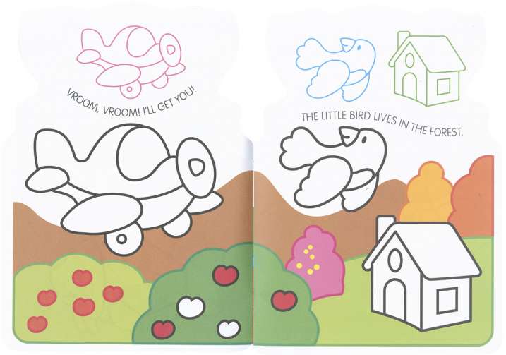 I stick and colour in 1