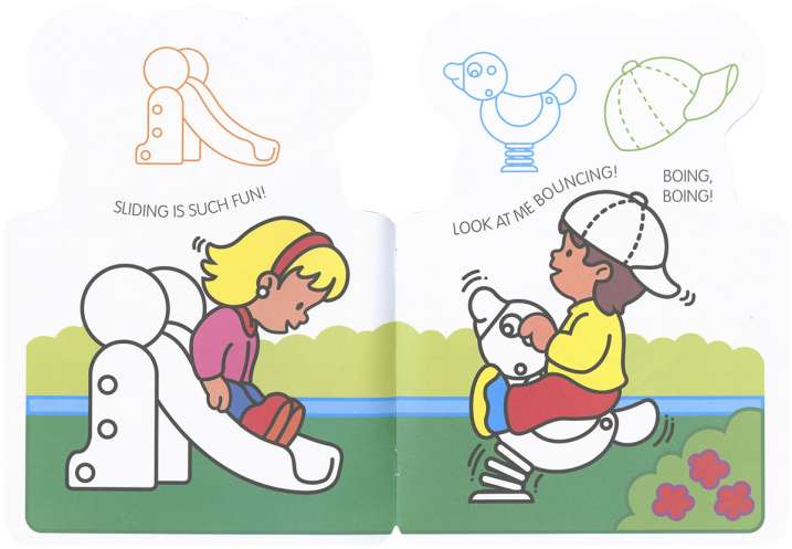 I stick and colour in