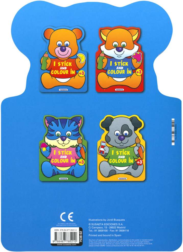 I stick and colour in