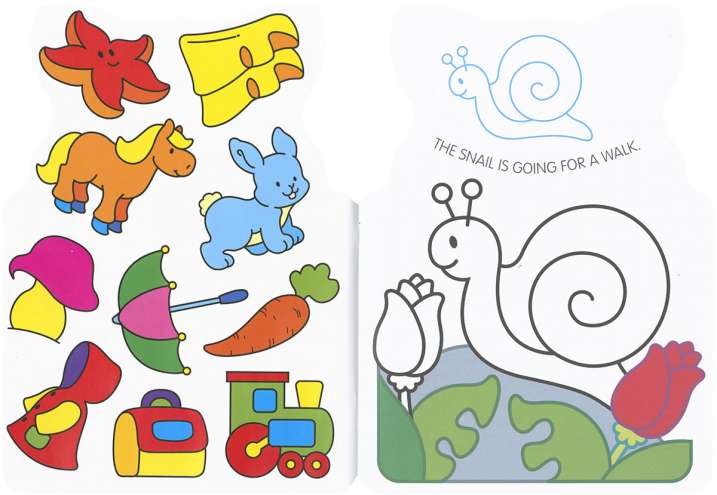 I stick and colour in