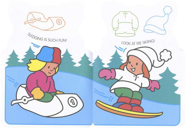 I stick and colour in