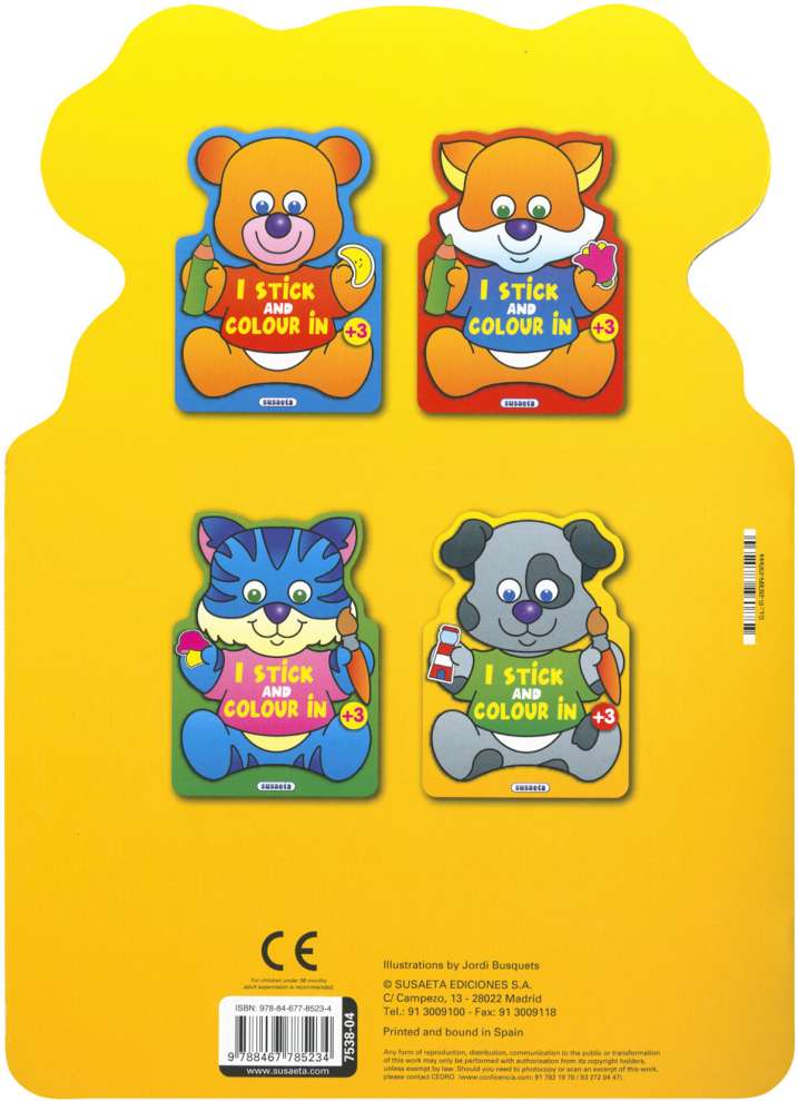 I stick and colour in