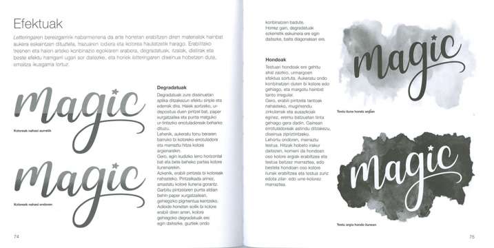 Lettering kaligrafía eta...