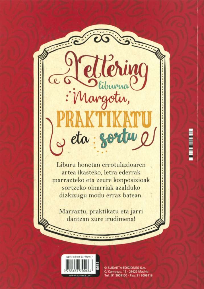 Lettering liburua. Margotu,...