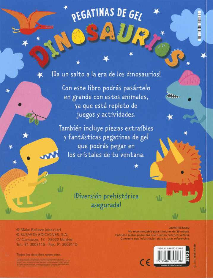 Dinosaurios - Pegatinas de gel