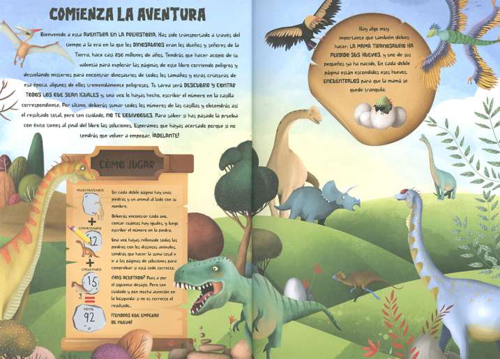 Busca y encuentra dinosaurios