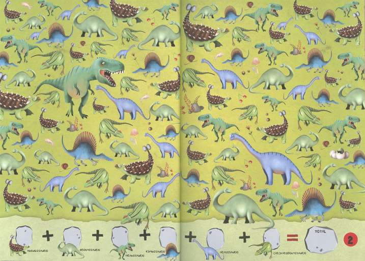 Busca y encuentra dinosaurios