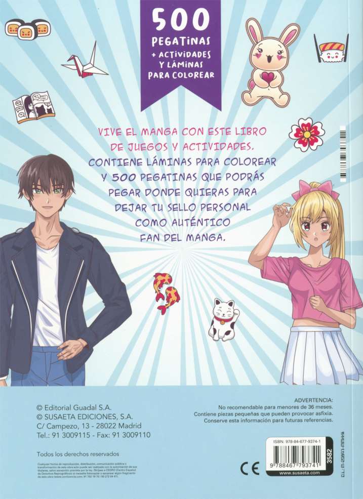 500 pegatinas Manga