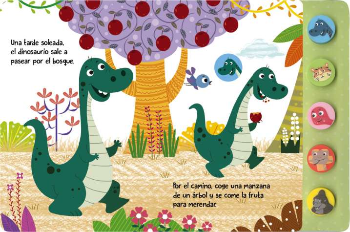 El dinosaurio hace amigos