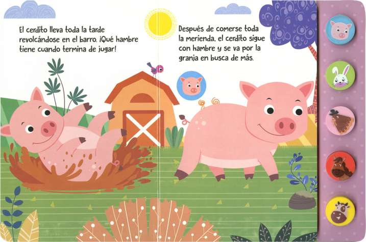 El cerdito hace amigos