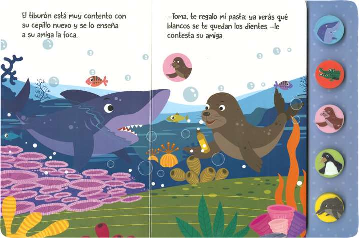 El tiburón hace amigos