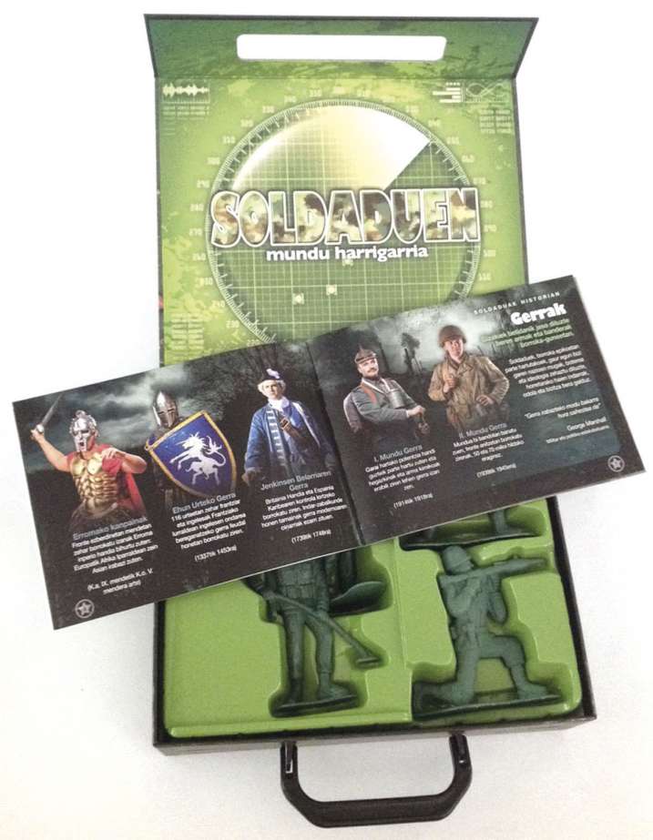 Soldaduen mundu harrigarria