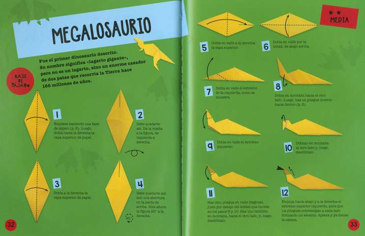 Origami. Dinosaurios