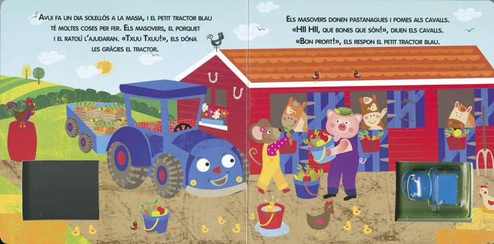 El petit tractor blau