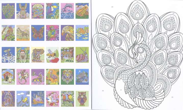 Animales, colorea por números