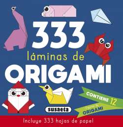 333 Láminas de origami azul