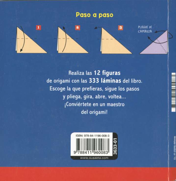 333 Láminas de origami azul