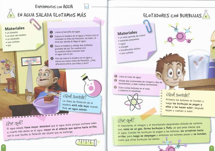 Experimentos con agua, aire...