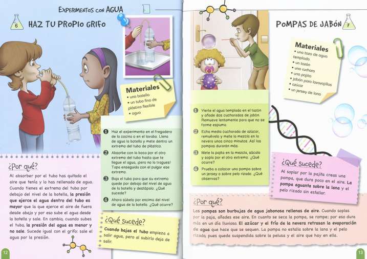 Experimentos con agua, aire...