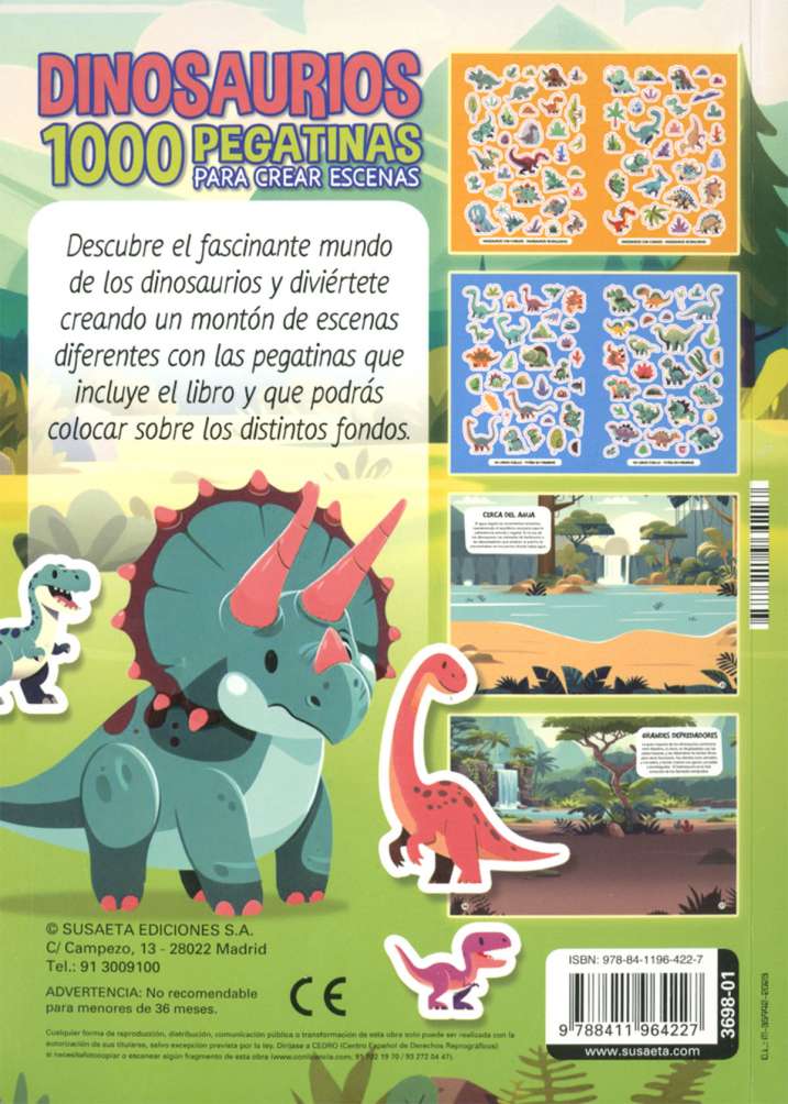 Dinosaurios. 1000 pegatinas...
