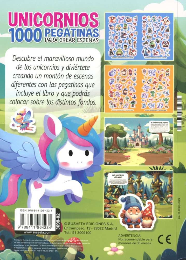 Unicornios. 1000 pegatinas...