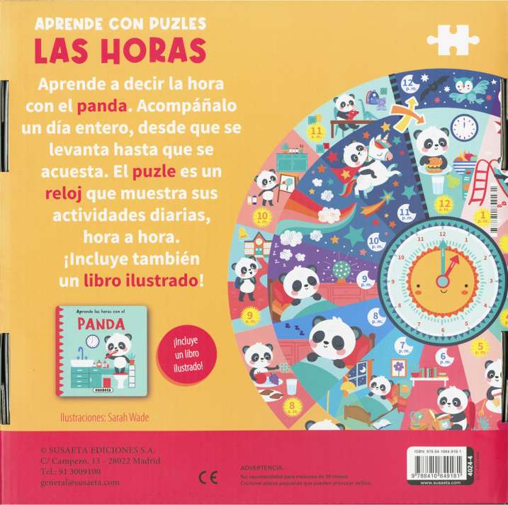 Aprende las horas con el panda