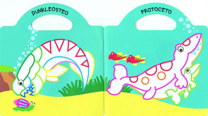 Pinta y pega - Dinoland 4