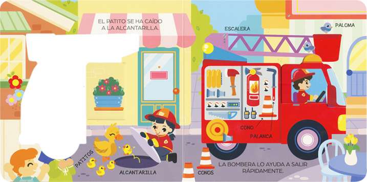 Un camión de bomberos por...