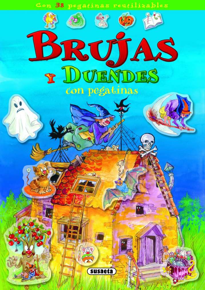 Brujas y duendes con pegatinas