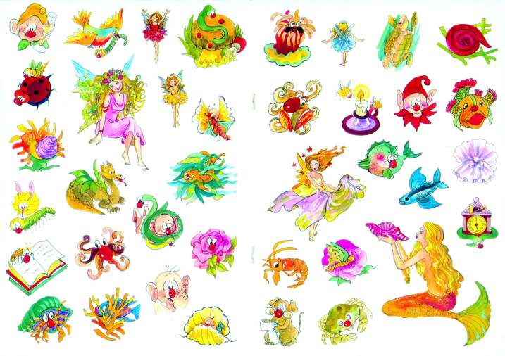 Hadas y sirenas con pegatinas