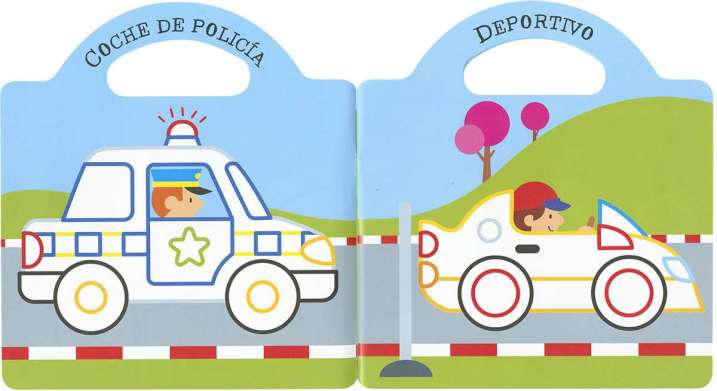 Coches (pinta y pega)