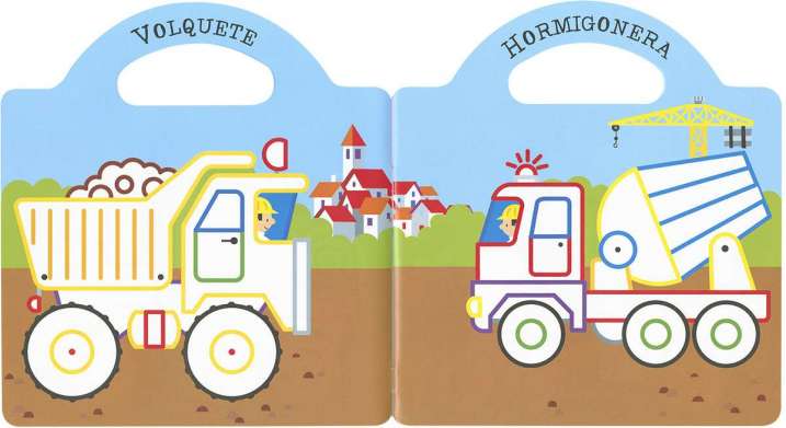 Camiones (pinta y pega)