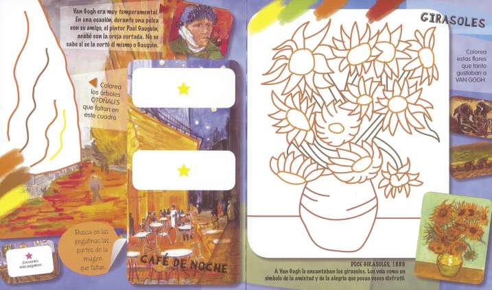 Colorea arte con pegatinas