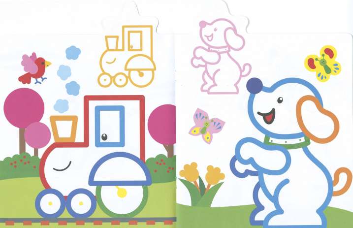 ¡Yo pego, yo coloreo! 2-3 años