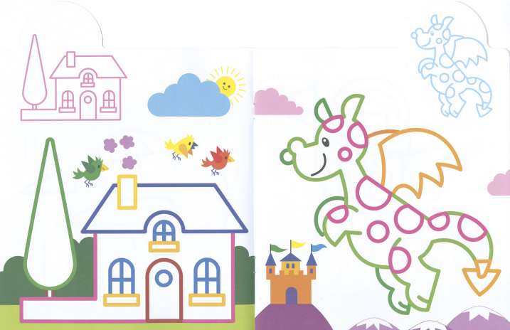 ¡Yo pego, yo coloreo! 4-5 años