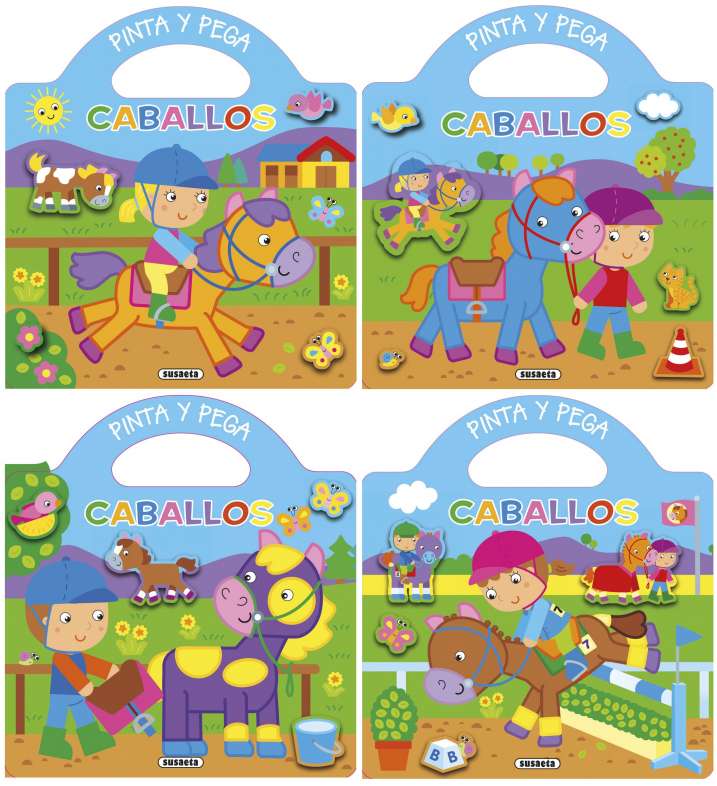 Pinta y pega caballos (4...