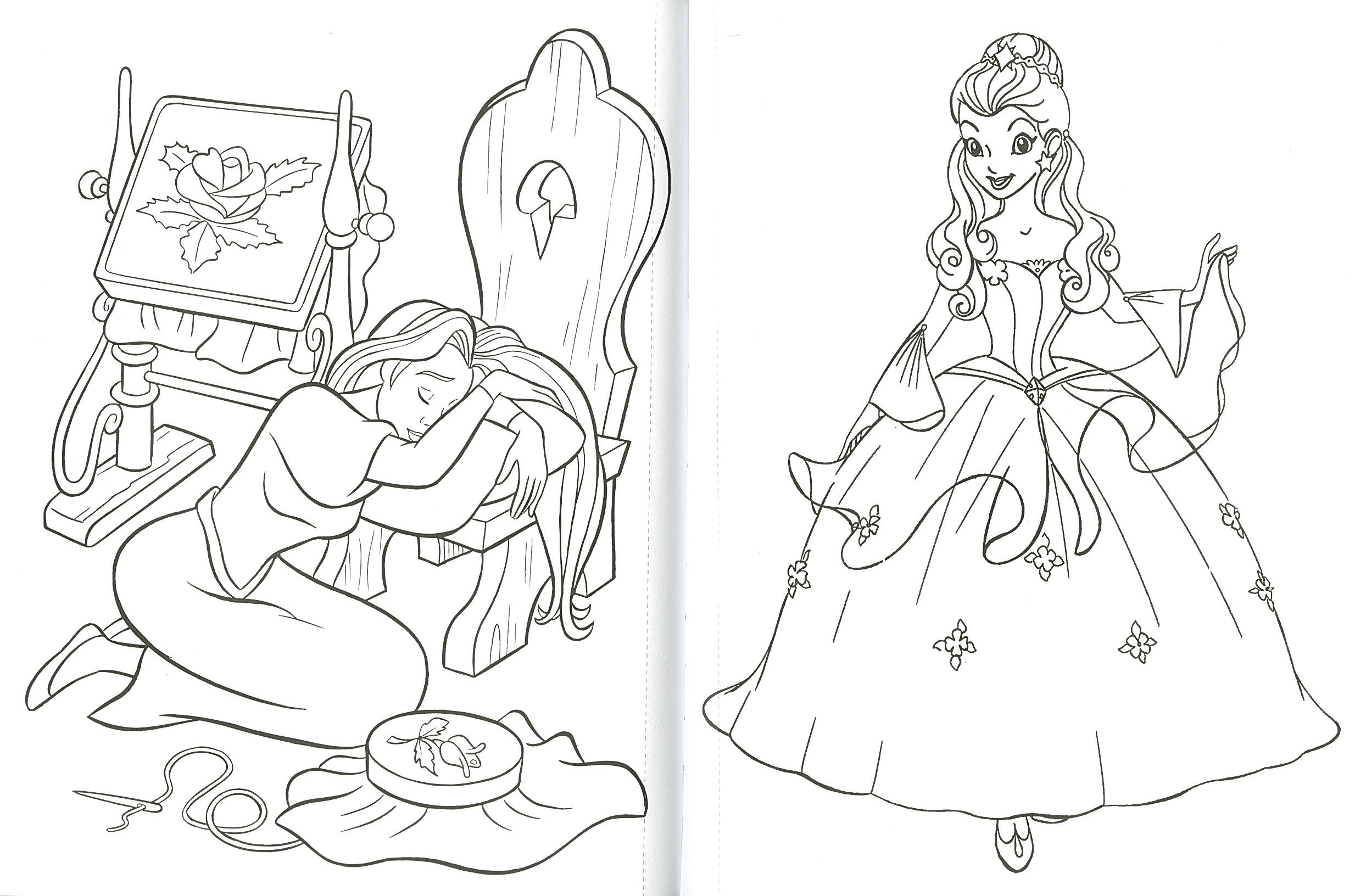 colorea y descubre princesas